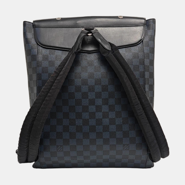 Damier Coated Canvas Backpack Blue
