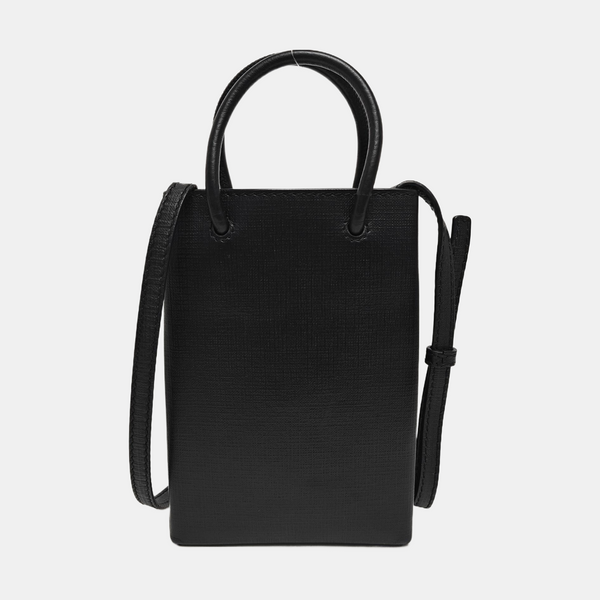 Shopping Bag Calfskin Black