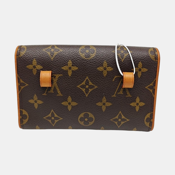 FLORENTINE Monogram Coated Canvas Brown