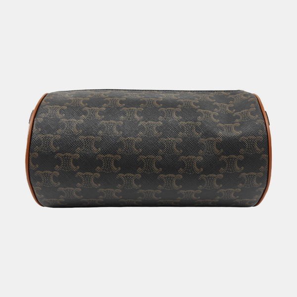 Coated Canvas Shoulder Bag Small Black