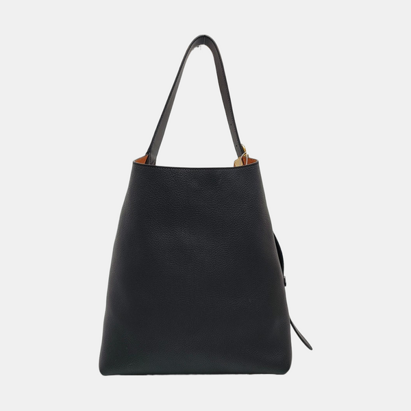 LOW KEY HOBO MM Monogram Calfskin Black