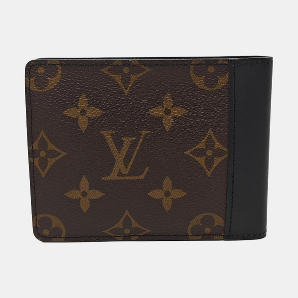 GASPAR Mini Monogram Coated Canvas Brown Card Holder