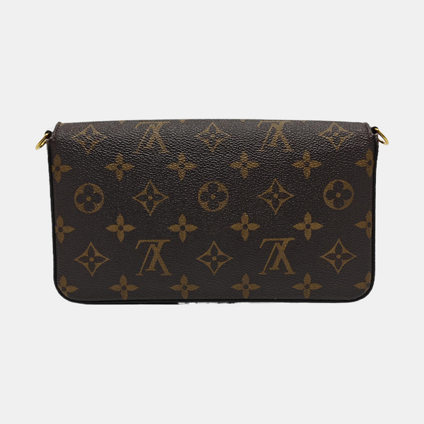 Authenticated pre-owned FÉLICIE Monogram Coated Canvas Brown - Shoulder Bag at Looply