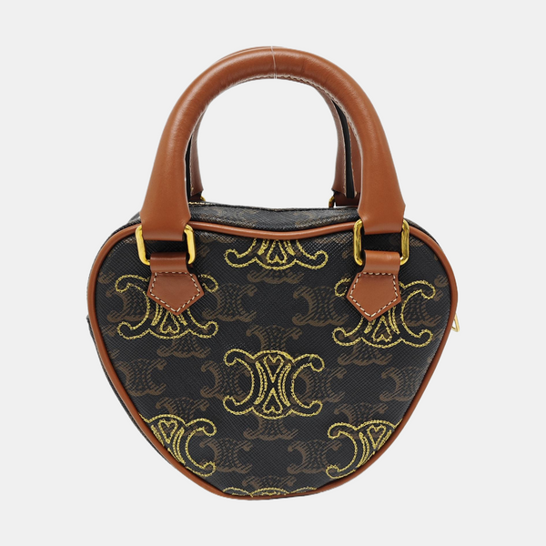 Coated Canvas Shoulder Bag Black