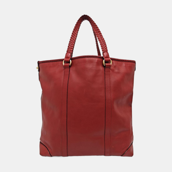 Calfskin Tote Bag Red