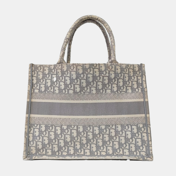 Book Tote Medium Oblique Canvas Gray