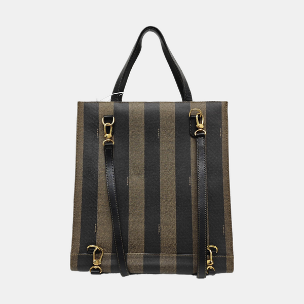 Coated Canvas Backpack Brown