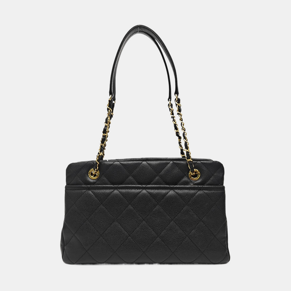 CC TIMELESS SOFT Quilted Grained Calfskin Black