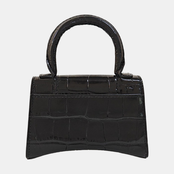 Hourglass Mini Calfskin Black