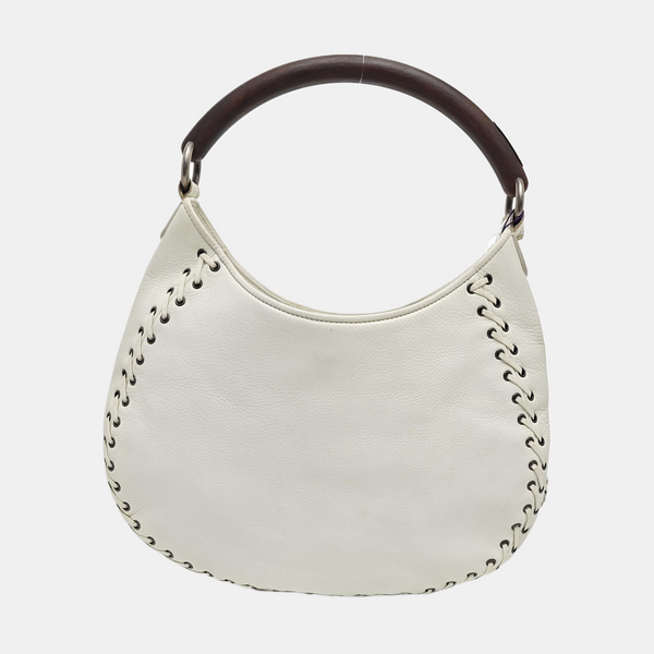 Calfskin Top Handle Bag White