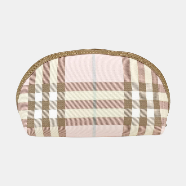 Coated Canvas Clutch Pink