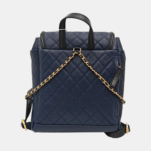 FILIGREE Medium Quilted Grained Calfskin Blue