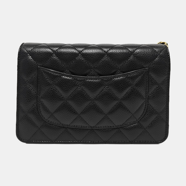 WOC Quilted Grained Calfskin Black