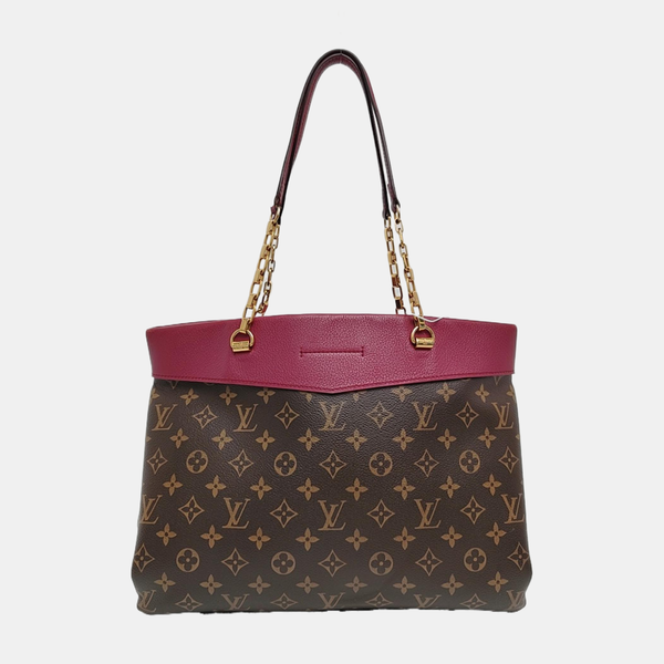 Authenticated pre-owned PALLAS Monogram Coated Canvas Brown - Tote Bag at Looply