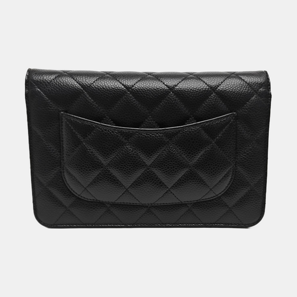 WOC Quilted Grained Calfskin Black