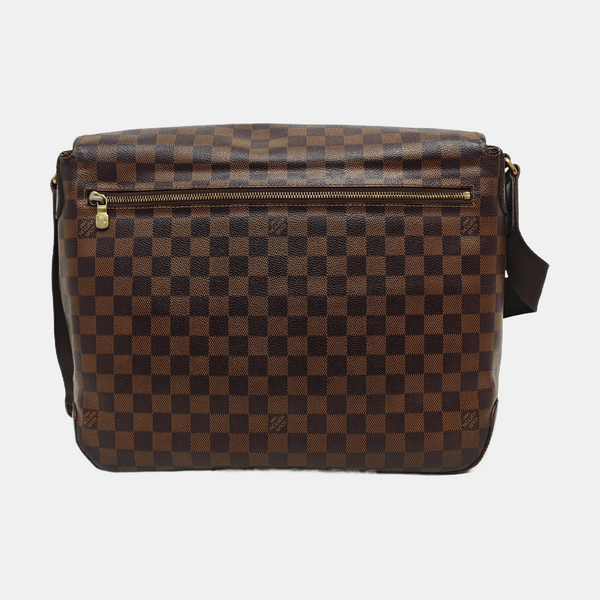 SPENCER Damier Ebene Coated Canvas Brown