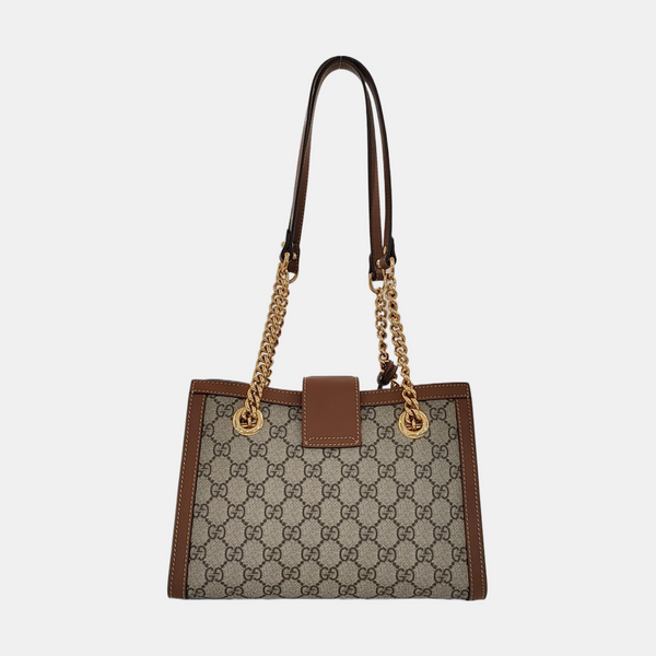 Padlock Small Monogram Coated Canvas Beige