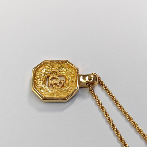 Petit CD Metal Gold Necklace