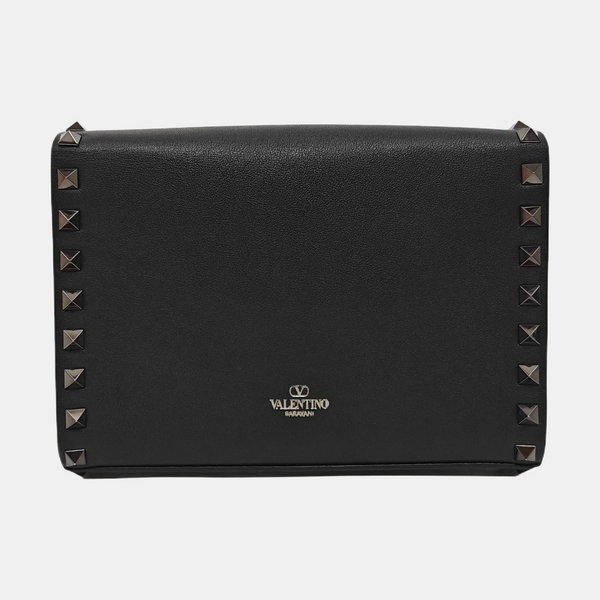 Rockstud Calfskin Black