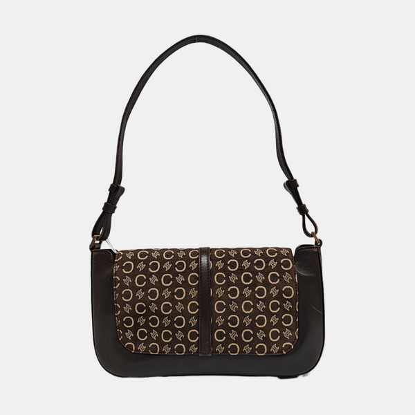 Fabric Shoulder Bag Brown