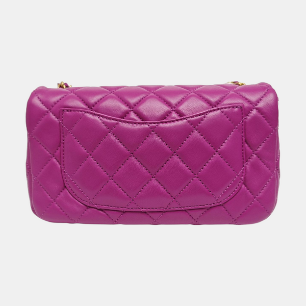 CLASSIC FLAP Mini Quilted Lambskin Purple