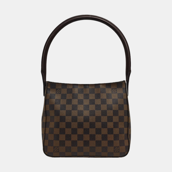 LOOPING MM Damier Ebene Coated Canvas Brown