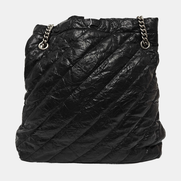 Crush Medium Quilted Calfskin Black