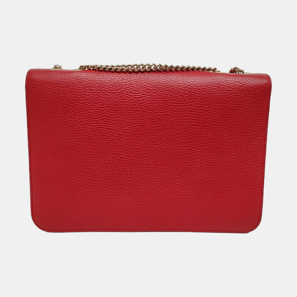 Authenticated pre-owned Interlocking G Large Calfskin Red - Shoulder Bag at Looply
