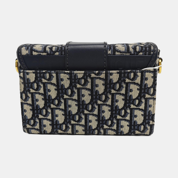 30 Montaigne Mini Oblique Canvas Blue