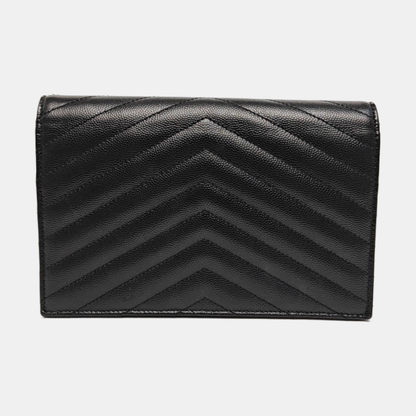 MONOGRAM Chevron Calfskin Black