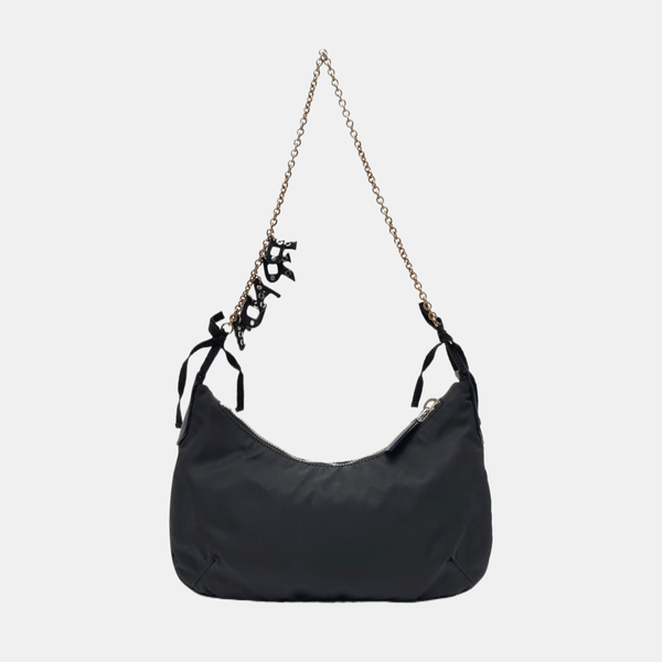 Nylon Shoulder Bag Black