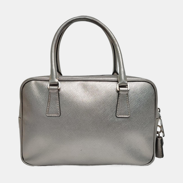 Bauletto Saffiano Saffiano Calfskin Silver