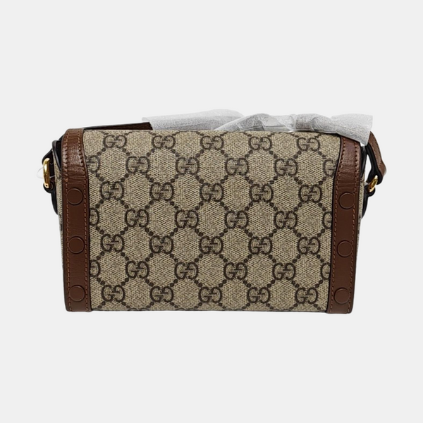 Horsebit 1955 Mini Monogram Coated Canvas Beige