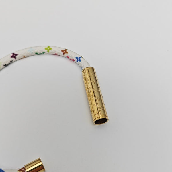 CONFIDENTIEL Coated Canvas White Bangle