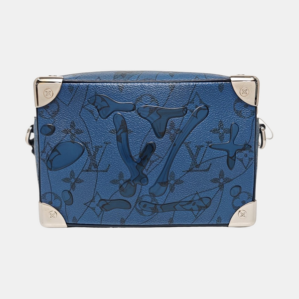 SOFT TRUNK Mini Monogram Coated Canvas Blue