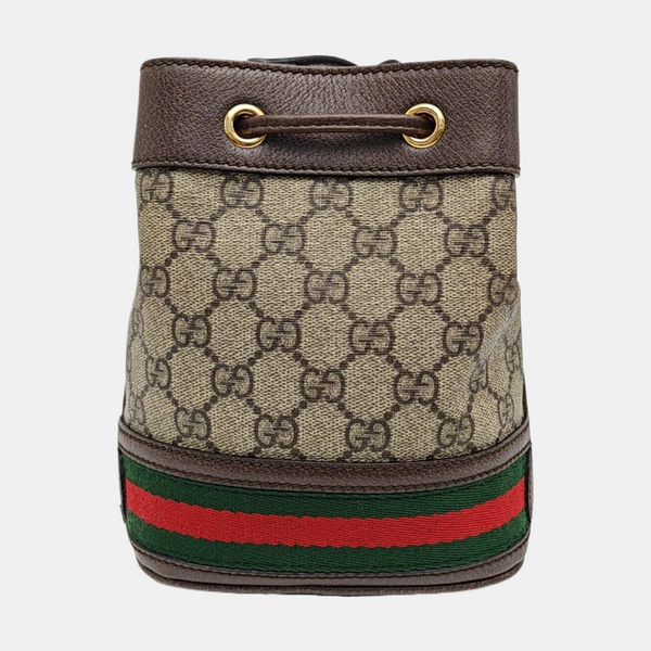 Ophidia Mini Monogram Coated Canvas Beige