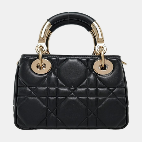 Lady 95.22 Cannage Calfskin Black
