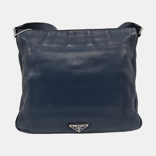 Vela Messenger Bag Calfskin Blue