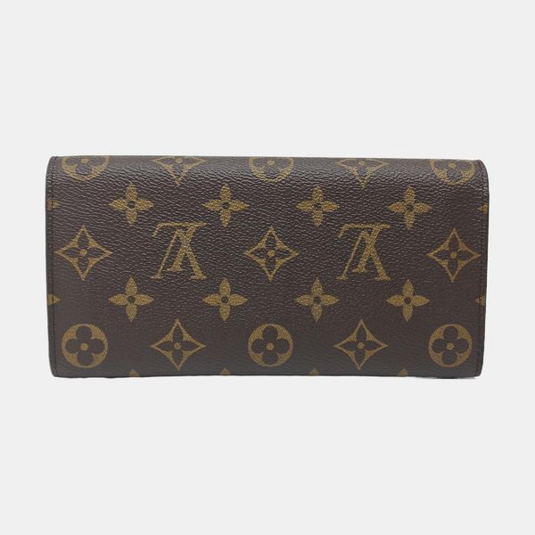 EMILIE Monogram Coated Canvas Brown Wallet