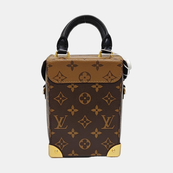 CAMERA BOX Monogram Coated Canvas Brown