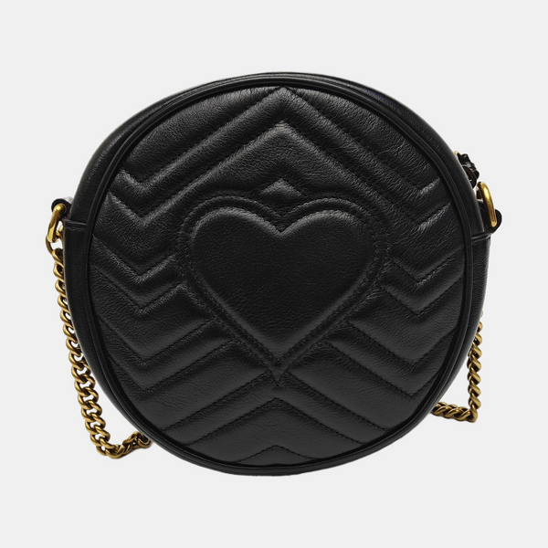 GG Marmont Mini Quilted Calfskin Black