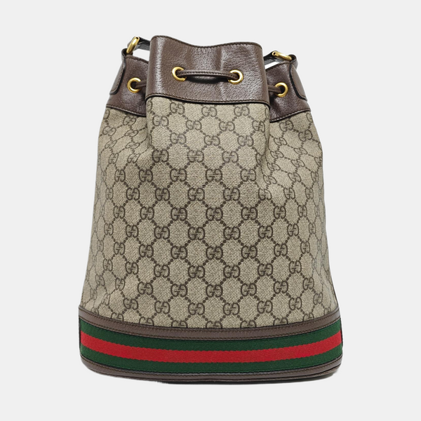 Ophidia Small Monogram Coated Canvas Beige