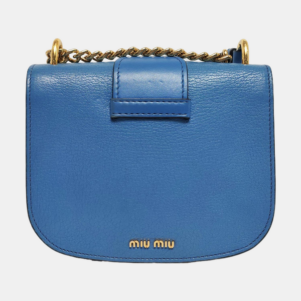 Calfskin Shoulder Bag Blue