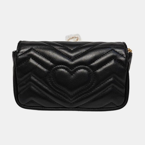 GG Marmont Mini Quilted Calfskin Black