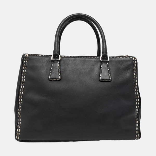 Galleria Medium Quilted Calfskin Black
