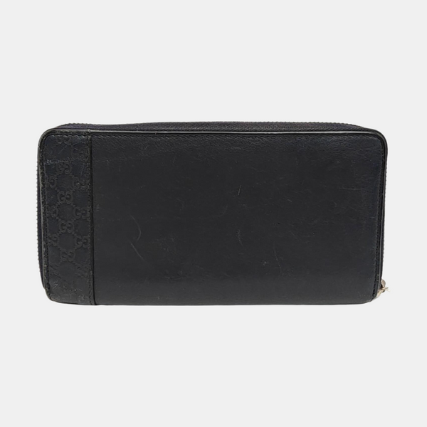 Ligne Shima Monogram Calfskin Blue Wallet