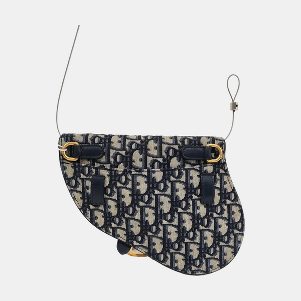 Authenticated pre-owned Saddle Monogram Canvas Blue - Belt Bag at Looply