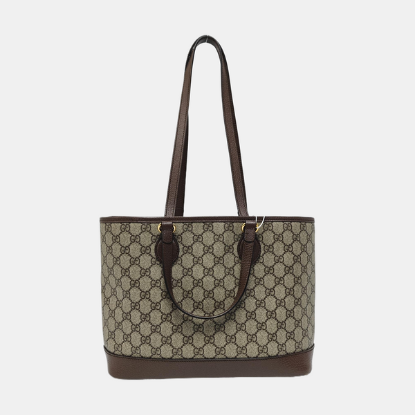 Ophidia Medium Monogram Coated Canvas Beige