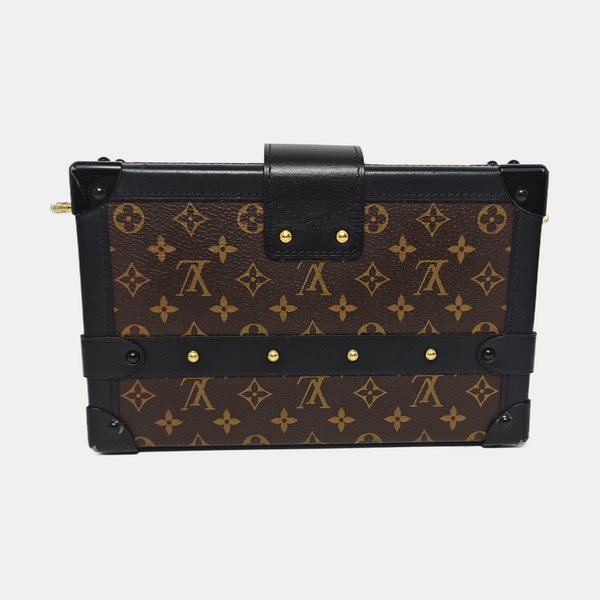 PETITE MALLE Monogram Coated Canvas Brown
