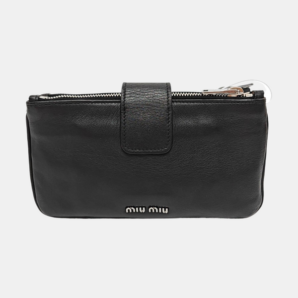 Bolso bandolera de piel de becerro negro